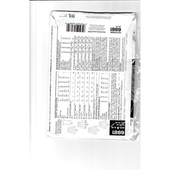 New Look 6981 Skirt Top Sewing Patterns Size 8 to 18 cut uncut - Picture 2 of 4